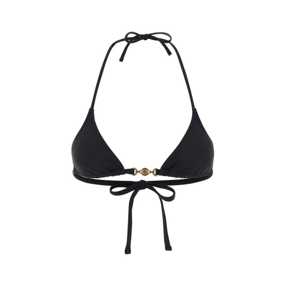 Versace Women Black Stretch Nylon Bikini Top